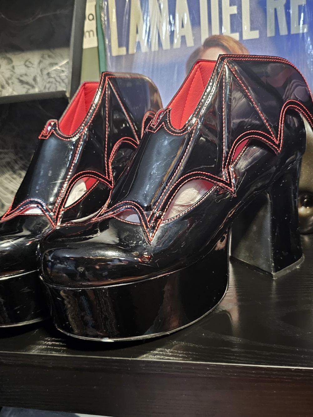 Strange Cvlt batwing platform heels 🦇